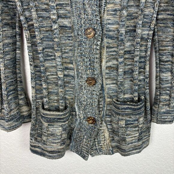 Vintage Sakowitz Long Line Sweater Jacket Womens Medium‎ Grandpa Grannycore Boho - Picture 4 of 10